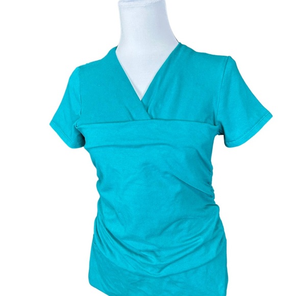Vija Design Skin To Skin Kangaroo T-Shirt & Nursing Top Teal - Picture 2 of 6